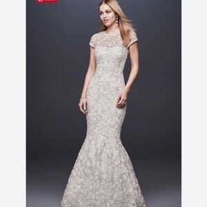 Elegant Lace Gown in Ivory
